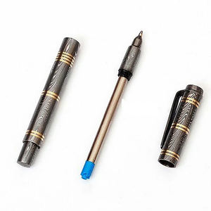 Bolígrafo de acero de Damasco con diseño de lujo para coleccionistas, ejecutivos y papelería. Bolígrafo personalizado de acero de Damasco. - Product Image 2