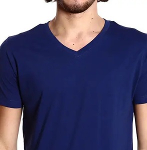 เสื้อยืดลำลองผู้ชายคุณภาพสูง ดีไซน์ล่าสุด คอวี แขนสั้น ผ้าฝ้าย 100% - Product Image 2