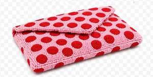 <b>Pink</b> Polka Dot Beaded Clutch – Handcrafted Statement Evening Bag for Women <b>pink</b> handmade beaded clutch bag from India - Product Image 6