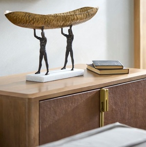 Escultura Abstracta Tiera de Latón y Aluminio, Arte Decorativo en Metal, Estatua Decorativa, Figura Metálica para Hotel, Decoración de Mesa para el Hogar - Product Image 2