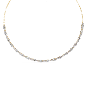 Collar Gargantilla Clásico de Moissanita con Corte Esmeralda, Plata 925, Bañado en Plata, Engaste de Garras, Joyería Unisex para Boda, Cadena de Eslabones - Product Image 3