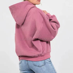 เสื้อฮู้ดดี้สีพื้นสำหรับผู้หญิง ทรงโอเวอร์ไซส์ ระบายอากาศได้ดี เสื้อผ้าฤดูหนาวสำหรับผู้หญิง ทรงโอเวอร์ไซส์ ระบายอากาศได้ดี - Product Image 6