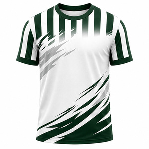 Camiseta de Fútbol Personalizada al por Mayor para Hombre, Sublimada, con Rayas, de Secado Rápido, Transpirable, de Manga Corta, para Equipos Deportivos - Product Image 5