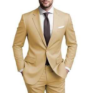Costume de soirée formel pour homme, pantalon, veste, smoking, blazer, coupe ajustée, style britannique, pour affaires et soirées, simple boutonnage, 2 pièces - Product Image 6