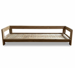 Canapé d'extérieur Luma d'inspiration zen, 2 places, en teck massif de qualité supérieure, multifonctionnel, résistant à l'eau, lit de repos pour se détendre - Product Image 2