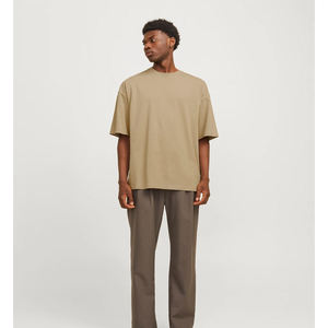 T-shirt surdimensionné pour homme, longueur allongée, style streetwear, tenue décontractée, tissu respirant, confortable - Product Image 4