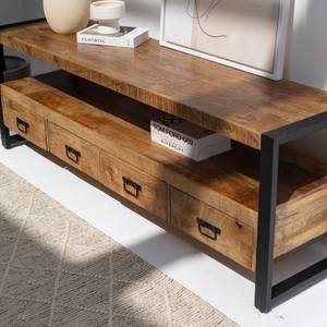 Mueble de TV de Diseño Industrial Vandana Lunaris Nova, Consola de Entretenimiento Moderna de Metal y Madera - Product Image 4