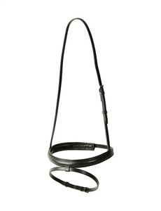 Nouveau nezier classique uni en cuir de qualité supérieure, noir, avec boucle de fixation, pour étrier marron – Fournisseur d'articles équestres haut de gamme - Product Image 2
