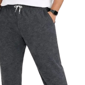 Pantalon de jogging en molleton pour homme, coupe classique, taille élastique avec cordon de serrage, pantalon de survêtement décontracté avec poches latérales pour un port quotidien confortable - Product Image 5