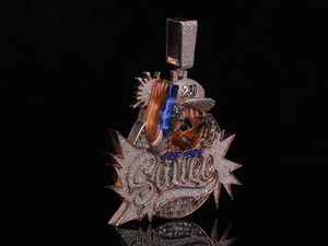 Moissanite Multi Colored Rapper Boys Cartoon Pendant Hip Hop Animal Charm 925 Sterling Silver Fine Jewelry Pendants & Charms - Product Image 2