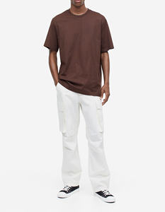 เสื้อยืดคอกลมแขนสั้นทรงโอเวอร์ไซส์ วินเทจ ย้อมสีแบบแอซิดวอช ผ้าหนา คุณภาพสูง สำหรับทุกเพศ ลดราคาฤดูร้อน - Product Image 4