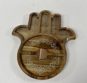 Nouveau design plateau de service au chocolat en bois incrusté de nacre pour le Ramadan 2025 fait à la main en gros du Vietnam - Product Image 1