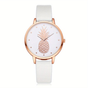1246 Montre-bracelet à quartz décontractée pour femmes et jeunes filles, motif ananas mignon, avec aiguilles - Product Image 1