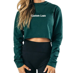 Camisetas Blancas al por Mayor de Alta Calidad, de Color Sólido y Manga Corta, Camisetas Básicas para Mujer, Crop Top - Product Image 1