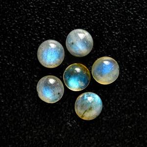 พลอยลาบราดอไรต์ธรรมชาติทรงกลมสีรุ้งสำหรับทำเครื่องประดับ ขนาดปรับเทียบ 5 มม.-7 มม. - Product Image 4