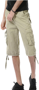 Pantalones Cortos Cargo para Hombre, Transpirables, con Logotipo Personalizado, Ajuste Delgado, de Moda, con 6 Bolsillos y Cordón Ajustable, ¡Gran Venta! - Product Image 5