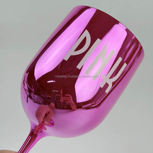 Verre à vin en acrylique électroplaqué personnalisé à faible MOQ, avec logo sur pied, idéal pour les fêtes, mariages, événements et cadeaux promotionnels - Product Image 5