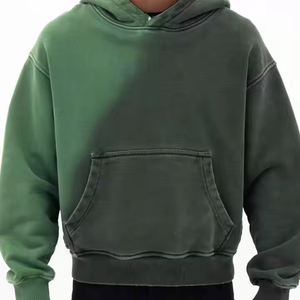 เสื้อฮู้ดดี้โอเวอร์ไซส์สีพื้น ยูนิเซ็กซ์ ผ้าฝ้ายเฟรนช์เทอร์รี่ สวมใส่สบาย กันลม ทรงปกติ เหมาะสำหรับฤดูหนาว พิมพ์ลายดิจิทัล - Product Image 4