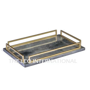 ถาดเสิร์ฟอาหารทรงสี่เหลี่ยมทำจากไม้ พร้อมหูจับโลหะ ดีไซน์สร้างสรรค์ ใช้ตกแต่งครัว - Product Image 6