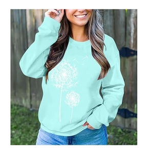 Nueva Colección Sudadera de Algodón para Mujer, de Lujo, Manga Larga, Cuello Caído, Estampada, Cómoda, Casual, Invierno, Personalizada por Delante - Product Image 2