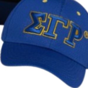 หมวกแก๊ป Sigma Gamma Rho 3 ตัวอักษรกรีกแบบ Flex Fit หมวกเบสบอลสั่งทำพิเศษสำหรับชมรมนักศึกษา ปักโลโก้ ปรับขนาดได้ สำหรับทุกเพศ สีน้ำเงินรอยัลทอง - Product Image 4