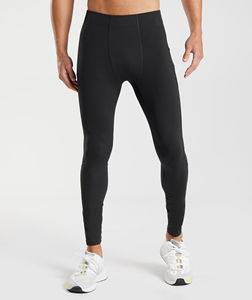 Leggings de sport pour homme à séchage rapide en coton/fibre de bambou, taille élastique très extensible, pour entraînement, fitness, yoga, gym, design/logo personnalisé, prix abordable - Product Image 1