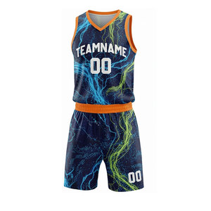 Uniforme de basketball confortable pour hommes, grande taille, manches courtes, sublimation, vêtements de sport d'extérieur, uniforme de basketball par sublimation - Product Image 2