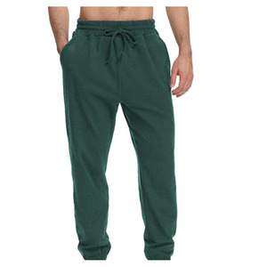 Men's sweatpants Lightweight Plain Dyed 100% Cotton breathable fabric regular fit custom logo printing men sweatpants - Product Image 6