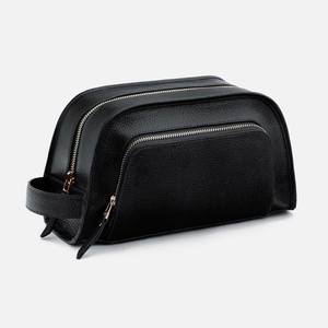 Genuine Leather Toiletry Bag <b>Medium</b> Size Vintage Zipper Closure Durable Cosmetic <b>Case</b> for Travel - Product Image 1