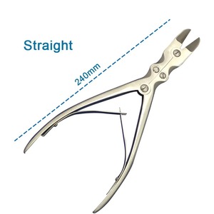 Pinzas de Corte Óseo de Doble Acción Manuales de Alta Calidad, Rongeurs Veterinarios Ortopédicos Rectos de Acero Inoxidable, Herramientas Quirúrgicas con Certificación CE - Product Image 1