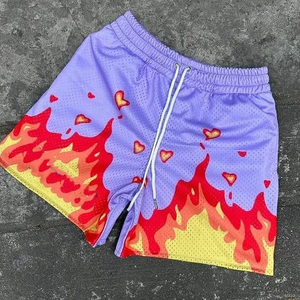Pantalones Cortos Deportivos Casuales para Hombre, de Lona Sólida, Transpirables, de Secado Rápido, Ecológicos, de Poliéster de Alta Calidad, con Estampado por Transferencia de Calor - Product Image 1