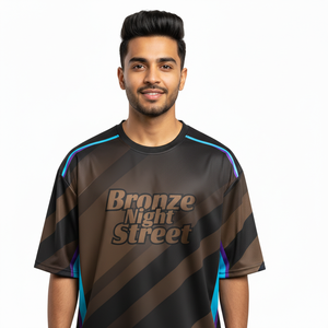 Camiseta de Moda Casual Holgada para Hombre, Estilo Urbano, Sublimada, para Uso Diario - Product Image 1