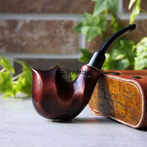 Elegante Pipa de Tabaco Moderna de Madera, Hecha a Mano con Madera Natural Ecológica, Lacada y con Estilo, Regalo de Tradebyd - Product Image 3