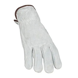 Standard <b>Drivers</b> <b>Gloves</b> with Unlined Cotton Cuff Cowhide Split Leather Abrasion Resistant Industrial Safety Personal Protective - Product Image 5