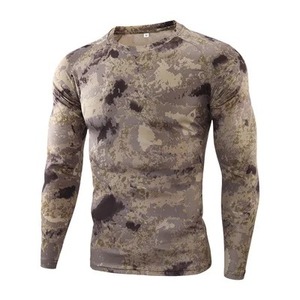 เสื้อยืดแขนยาวลายพรางแบบกำหนดเองสำหรับผู้ชาย แห้งเร็ว รุ่นใหม่สำหรับฤดูใบไม้ร่วง เสื้อสำหรับกิจกรรมกลางแจ้ง กีฬา เดินทาง ฝึกยุทธวิธี ล่าสัตว์ - Product Image 1