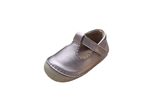 Chaussures Mary Jane roses pour bébé, dessus en cuir véritable, semelle extérieure en caoutchouc antidérapante, soutien de la voûte plantaire, légères, fermeture à enfiler, chaussures unisexes - Product Image 5