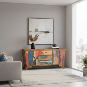 Elegante Mueble de TV Moderno de Madera Reciclada Sólida con Tamaños Personalizados para Sala de Estar, Muebles para el Hogar Hechos en Indonesia - Product Image 2