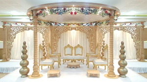 Mandap Maharani para Bodas con Temática de Jardín al Aire Libre, Decoración de Mandap Maharani para Bodas Tradicionales del Sur, Diseñador de Mandaps Redondos para Bodas en Estados Unidos - Product Image 2