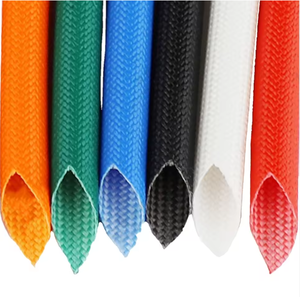 Manchon de câble en fibre de verre et caoutchouc silicone haute température sur mesure, diamètre intérieur 10 mm, isolation thermique flexible. - Product Image 1