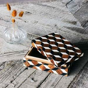 Luxury Handcrafted Wooden Epoxy Resin <b>Wedding</b> Ring <b>Box</b> with <b>Card</b> Slots Elegant Jewelry Storage & Display <b>Box</b> for Women - Product Image 6