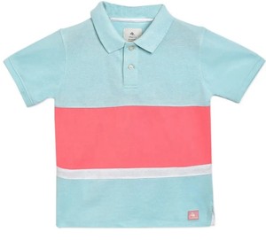 Polo décontracté pour garçon à manches courtes, col rond, en tissu tricoté, motif uni, technique délavée, modèle vierge - Product Image 6