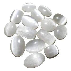 Lot de cabochons en sélénite naturelle, lot de pierres précieuses en sélénite pour la guérison, lot de pierres en sélénite en gros pour la lithothérapie - Product Image 1