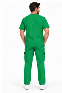 Nuevo conjunto de uniforme médico para hombre, pantalones tipo jogger, transpirables, elásticos, para doctor, enfermero, hospital, uniforme de enfermería, con logo personalizado. - Product Image 2