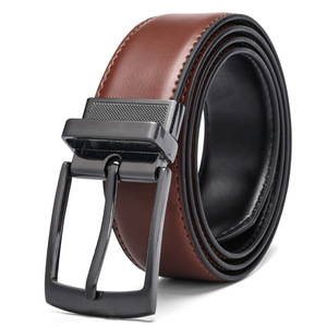 Cinturón de Cuero Genuino de Doble Cara, Versátil y Reversible, con Hebilla de Pin, para Hombre - Product Image 5