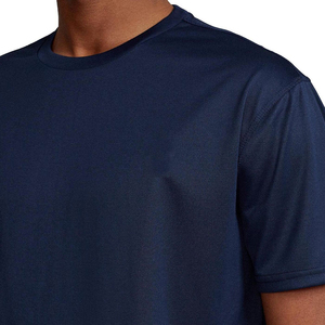 Camiseta de Algodón Azul Marino para Hombre, Manga Corta, Cuello Redondo, Corte Regular, Color Sólido, Estilo Informal, Tejido Jersey - Product Image 5