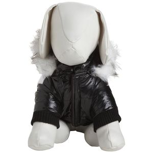 Cappotto Parka Ultra Morbido a Righe per Animali Domestici, Abbigliamento Alla Moda per Animali - Product Image 3