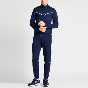 Conjunto deportivo para hombre, chaqueta deportiva con cremallera completa y pantalones, tela de primera calidad, ajuste cómodo para entrenamiento atlético. - Product Image 4