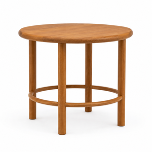 <b>Solid</b> Teak <b>Wood</b> <b>Round</b> <b>Dining</b> <b>Table</b> Scandinavian Minimalist Eco-Friendly Waterproof <b>Dining</b> Room Furniture for Apartment - Product Image 2