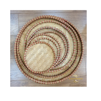 Groothandel Hoge Kwaliteit VIETCHOICE Handgemaakte Ecologische Bamboe Mini Handvat Ronde Vintage Multifunctionele Huishoudelijke Opbergmand