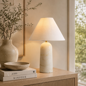 Luxury Modern <b>Table</b> Lamp With Tapered Geometric Shade Elegant Ambient Lighting And Sophisticated Contemporary Interior Styling - Product Image 1